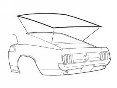 Scott Drake - 71-73 Mustang Rear Window Seal (Fastback)