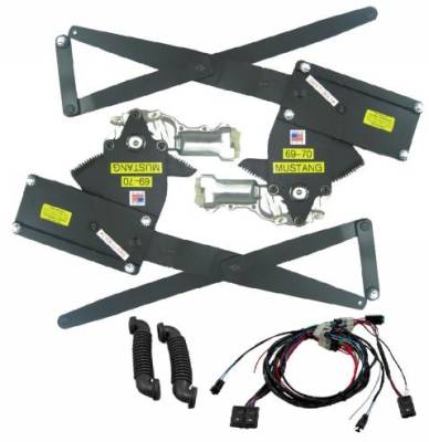 Nu Relics Power Windows - 69 - 70 Mustang Power Window Kit Front Windows