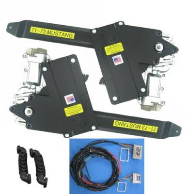 Nu Relics Power Windows - 71 - 73 Mustang Power Window Kit- Chrome Switch