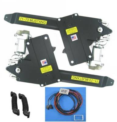 Nu Relics Power Windows - 71 - 73 Mustang Power Window Kit- Chrome Switch