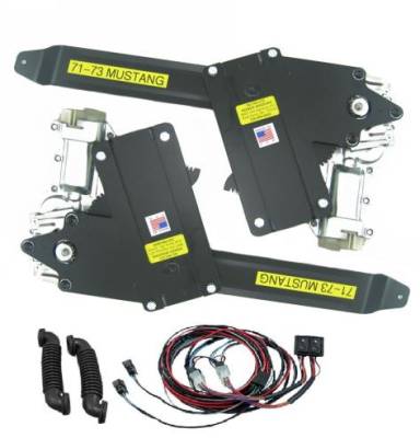 Nu Relics Power Windows - 71 - 73 Mustang Power Window Kit- Black Illum