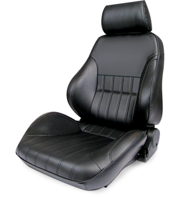 Procar - Mustang ProCar Rally Smooth Back Seat, BLACK Vinyl, Right