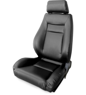 Procar - Mustang Procar Elite Seat, Black Leather, Right