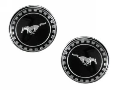 Scott Drake - 1969 - 1970 Mustang Fastback Roof Pillar Ornaments, Running Pony