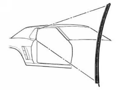 Scott Drake - 1969 Mustang Coupe Convertible Quarter Window Seal RH