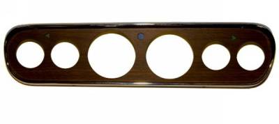 Scott Drake - 65- 66 Mustang 6 Gauge Instrument Bezel, Woodgrain