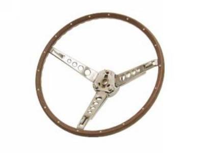 Scott Drake - 65 - 66 Mustang Deluxe Steering Wheel Assembly (Woodgrain)