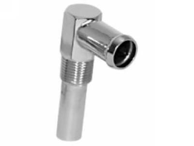 Scott Drake - 64-73 Mustang Water Inlet Elbow (Small Block, Silver Zinc)