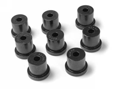 Scott Drake - 1966 - 1973 Mustang Leaf Spring Shackle Bushings, 1/2" Hole, Black Polyurethane