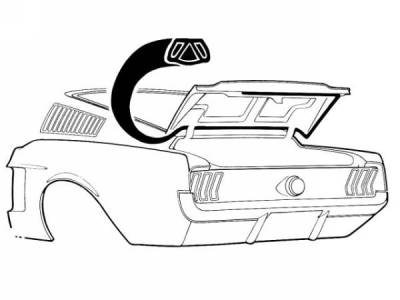 Scott Drake - 67-68 Mustang Fastback Trunk Seal