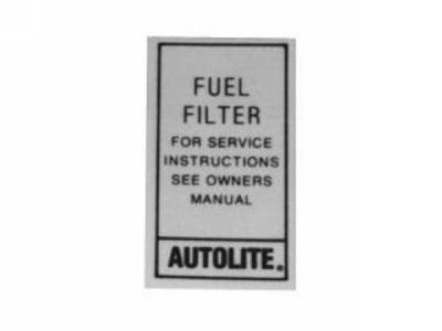 Scott Drake - 1967 - 1970 Mustang Autolite Fuel Filter Decal