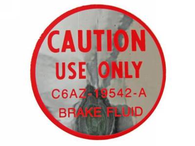 Scott Drake - 1966 Mustang  Disc Brake Master Cylinder Decal