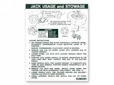 Scott Drake - 1971-1972 MustangCoupe Jack Instructions (Regular Wheel, Late 1971-