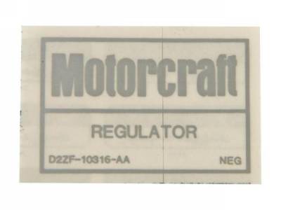 Scott Drake - 1972 - 1973 Mustang  Voltage Regulator Decal