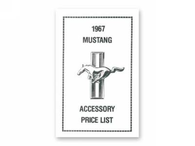 Scott Drake - 1967 Mustang Accessory Price List