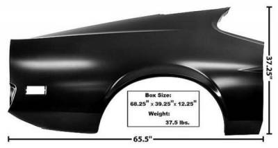 Dynacorn | Mustang Parts - 71 - 73 Mustang Full Quarter Panel Fastback, RH