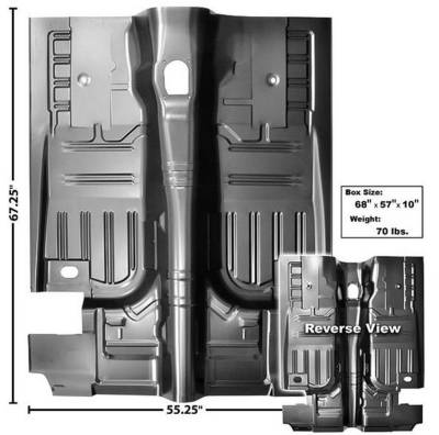 Dynacorn | Mustang Parts - 1971 - 1973 Mustang Complete Floor Pan, Fastback/Coupe