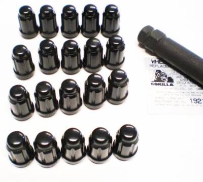 Gorilla Automotive Products - Black Gorilla Lug Nut Kit