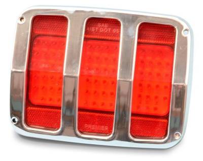 Eddie Motorsports - 64 - 66 Mustang Gloss Black Anodized Tail Light Bezels, Smooth