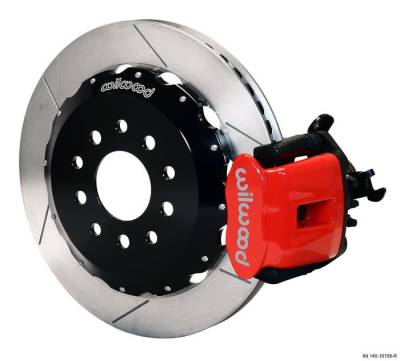 Wilwood Engineering Brakes - 05 - 09 Mustang Wilwood Rear Brake Kit, Red Clpr