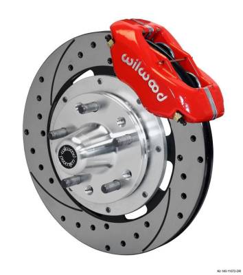 Wilwood Engineering Brakes - 65 - 69 Mustang Wilwood Front Disc Brake Kit, RED