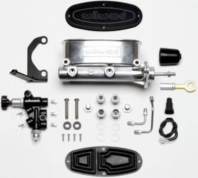 Wilwood Engineering Brakes - 65 - 73 Mustang Wilwood Master Cylinder Combo Kit, Polished Master
