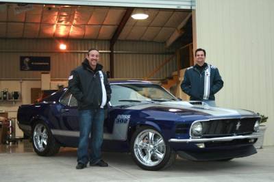 Picture of Hector Perez and Cousin in Front of Shop after the photo shoot and install for tech article.