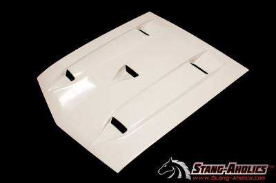 Stang-Aholics - 69 - 70 Mustang SR-69 Shelby Style Fiberglass Hood, WITHOUT Ram Air Chamber