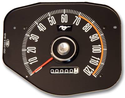 Scott Drake - 1969 Mustang Speedometer, Black Face