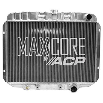 All Classic Parts - 68 - 69 Mustang V8 289/302/351 with A/C Aluminum MaxCore Radiator (OE Style 2 Row Performance)