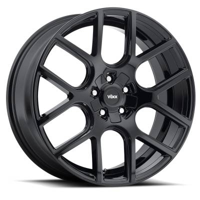 Voxx - 05 - Current Mustang Lago Gloss Black Wheel 20 X 9.5 , 6.80" bs, Set of 4