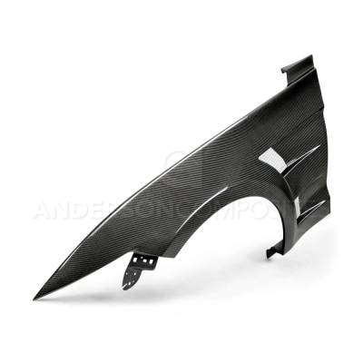 Anderson Composites Mustang Parts - 2015 - 2016 MUSTANG Carbon Fiber Front Fenders (.4in Wider)