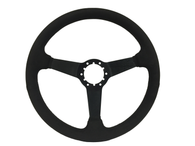 Stang-Aholics - 84 - 89 Mustang 14" Volante 6 Bolt STEERING WHEEL KIT, Suede, Solid Spoke