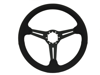 Stang-Aholics - 79 - 82 Mustang 14" Volante 6 Bolt STEERING WHEEL KIT, Suede, Slotted Spoke