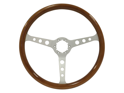 Auto Pro - 64 - 73 Mustang 15" Volante 6 Bolt STEERING WHEEL KIT, Wood Brushed