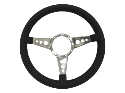 Auto Pro - 64 - 73 Mustang 14" Volante 9 Bolt 2" Depth STEERING WHEEL KIT, 3 Hole Spoke