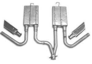 SpinTech Performance Mufflers - 94 - 98 V6 MUSTANG SpinTech 2 1/4in Dual Side Exit System