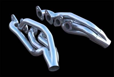 Stang-Aholics - 65 - 70 Mustang Coyote Swap Headers, Stainless Steel, Ceramic Silver Finish