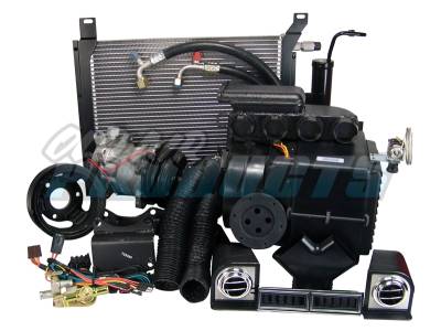 Old Air Products - 67 - 68 Mustang 289 or 260 V8 w/o PS Hurricane AC & Heat Complete Pkg, Uses Original Heater Control