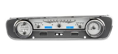 Dakota Digital Gauges & Accessories - 64 - 65 Mustang Standard Interior VHX Instruments, Silver Alloy Gauge Face