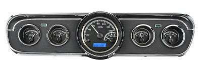 Dakota Digital Gauges & Accessories - 65 - 66 Mustang Deluxe Interior VHX Instruments, Black Alloy Gauge Face