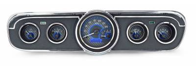 Dakota Digital Gauges & Accessories - 65 - 66 Mustang Deluxe Interior VHX Instruments, Carbon Fiber Gauge Face
