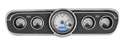 Dakota Digital Gauges & Accessories - 65 - 66 Mustang Deluxe Interior VHX Instruments, Silver Alloy Gauge Face