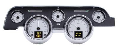 Dakota Digital Gauges & Accessories - 67 - 68 Mustang HDX Dakota Digital Instruments, Silver Alloy Gauge Face