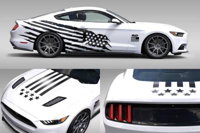 OG Innovations - Universal Mustang Vinyl Graphics - Battleborn/Stars&Stripes