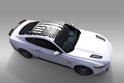 OG Innovations - Universal Mustang Vinyl Graphics - Roof Flag