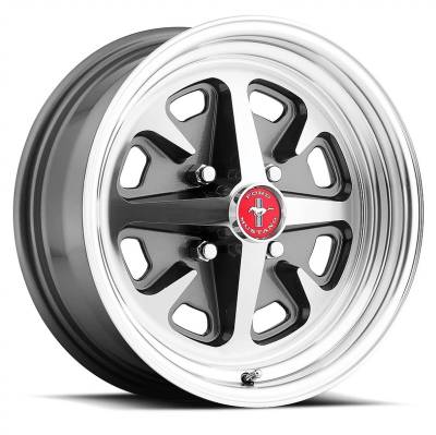 Legendary Wheel Co. - 64 - 73 Mustang 14 x 6 Legendary Magnum 400 Alloy Wheels Charcoal / Machined