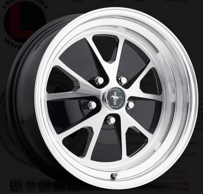 Legendary Wheel Co. - 64 - 73 Mustang 17 x 7 Styled Alloy Wheel, Gloss Black