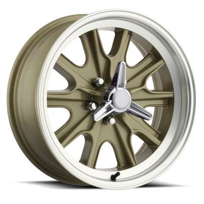 Legendary Wheel Co. - 15 x 7 Legendary HB45 Alloy Wheel, 5 on 4.5 BP, 4.25 BS, 5 Lug, Gold Haze