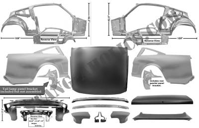 Dynacorn | Mustang Parts - 64 - 66 Mustang Coupe to Fastback Sheet Metal Conversion Kit